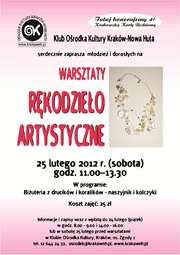 Warsztaty rękodzieła w Osrodku Kultury Kraków Nowa Huta
